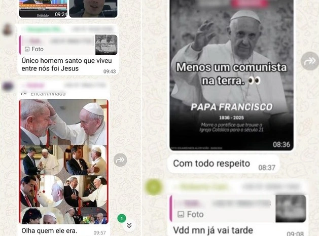 Polícias militares zombam da morte do papa Francisco