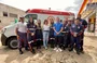 Prefeita Ivanária Sampaio com a equipe do SAMU