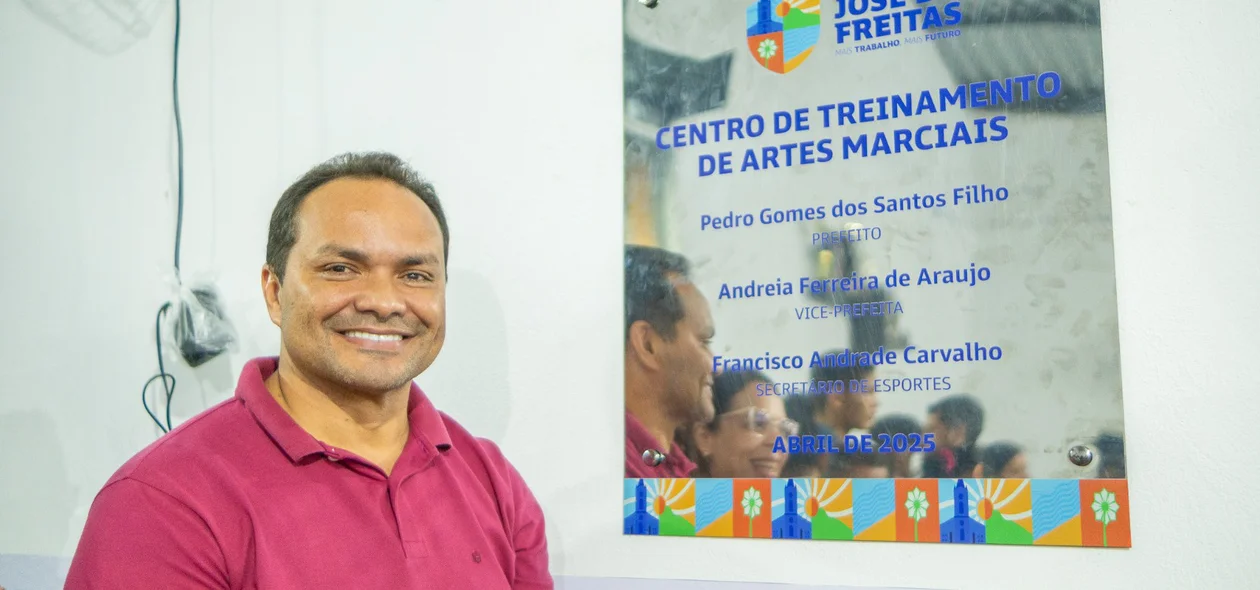 Prefeito Pedro Gomes na inaufuração