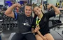 Professor Demóstenes Ribeiro com Gabriela Stefany, pentacampeã piauiense de judô