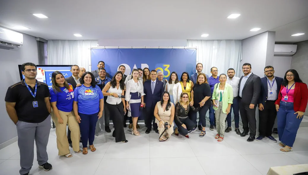 Profissionais da imprensa no evento da OAB
