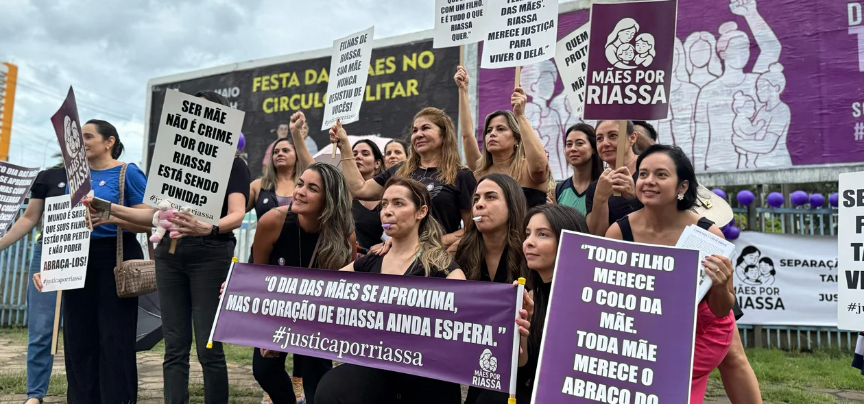 Protesto na Avenida Marechal Castelo Branco em prol de Riassa Dourado