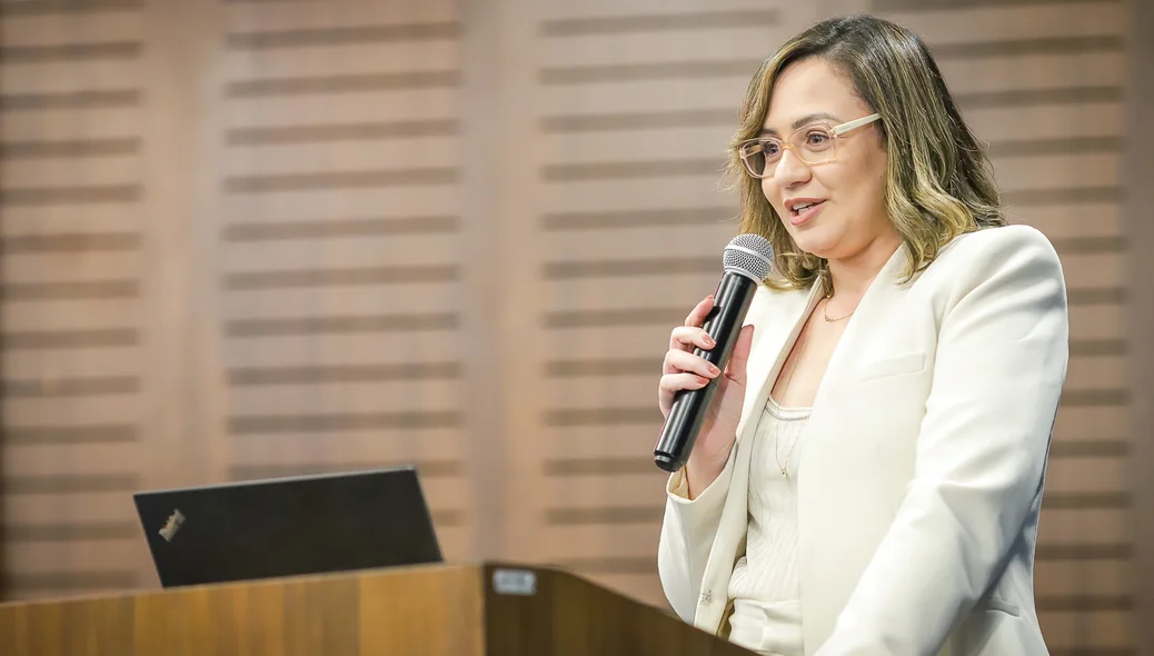 Representante do Sebrae durante seu pronunciamento