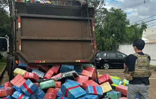Sete toneladas de maconha apreendidas pela PF em operação da FICCO no Paraná