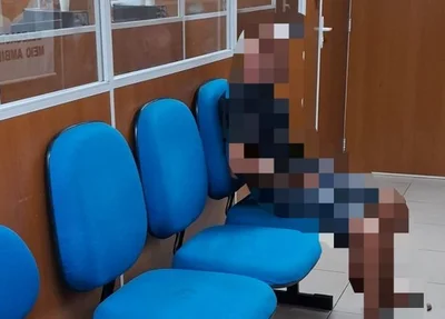Suspeito na delegacia