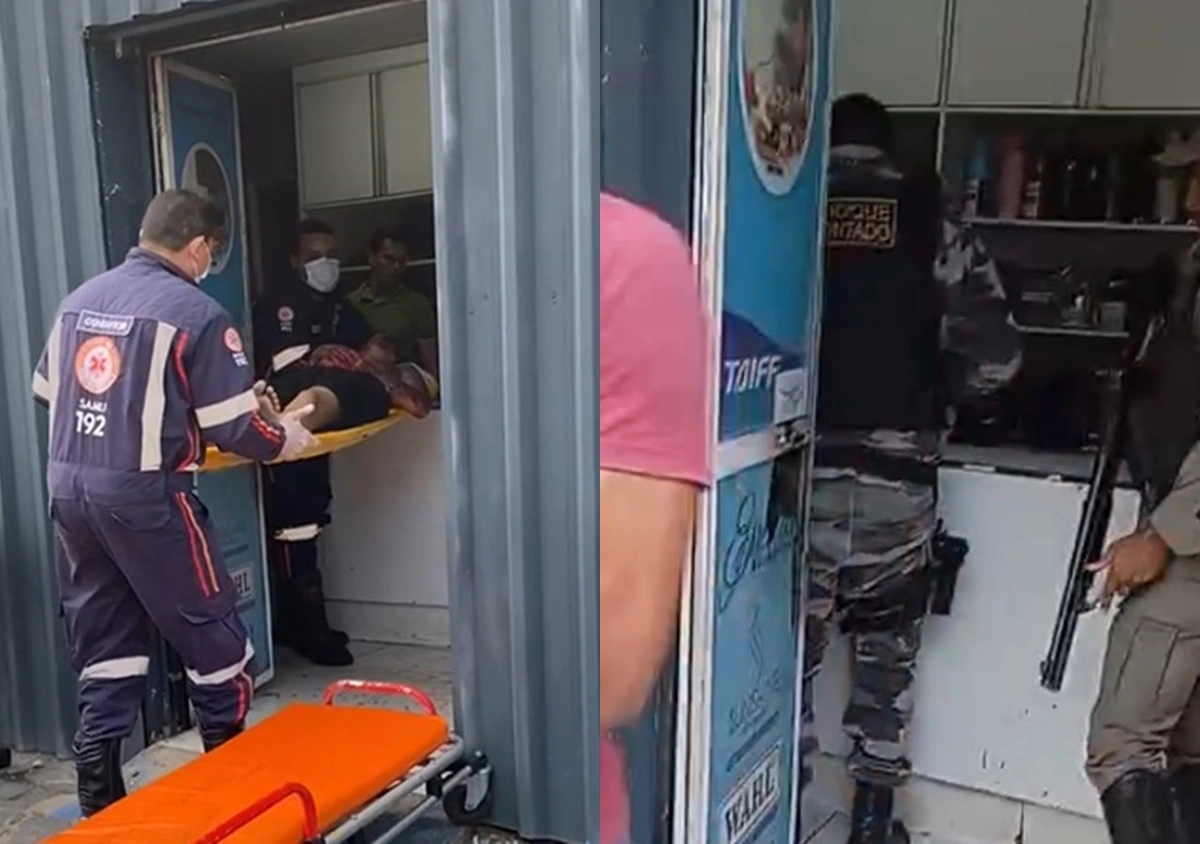 Tentativa de assalto termina com homem baleado