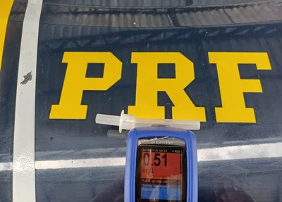 Teste do etilômetro registrou valor de 0,51 mg/L