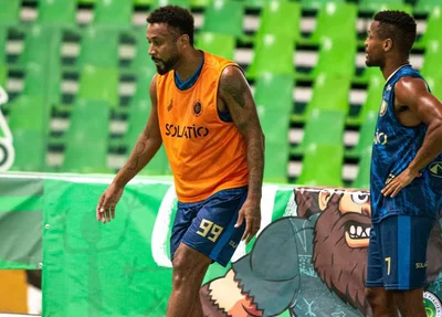Time de Futsal do Atlético Piauiense se apresentando para a Copa do Brasil de Futsal 2025