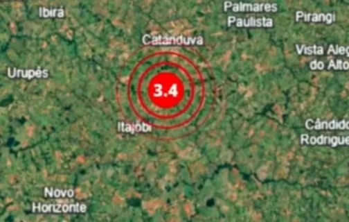 Um tremor de terra de magnitude 3.4 mR ocorreu no interior do estado de São Paulo