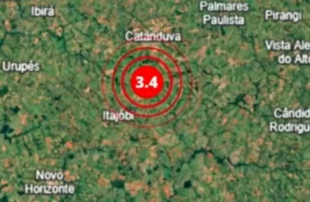 Um tremor de terra de magnitude 3.4 mR ocorreu no interior do estado de São Paulo