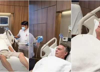 Vídeo de Bolsonaro retirando sonda do nariz