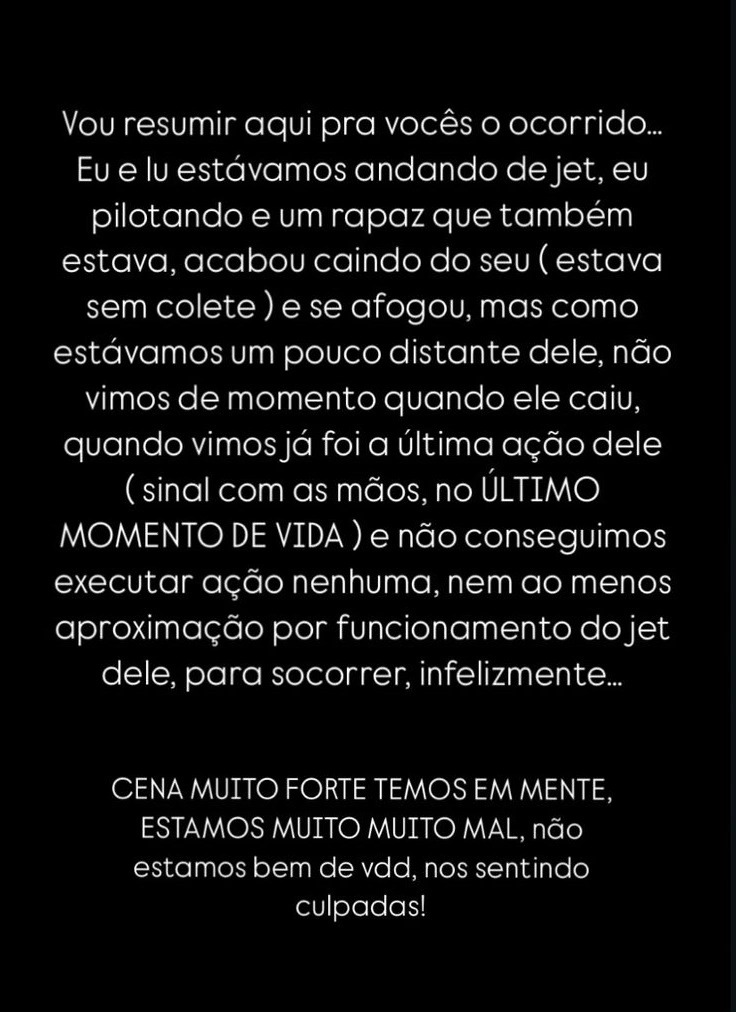 Yasmin Lima relatou o acontecido
