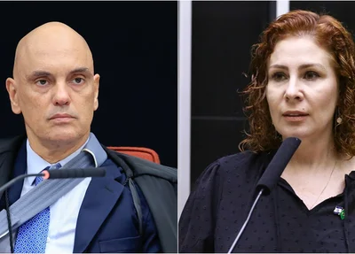 Alexandre de Moraes e Carla Zambelli