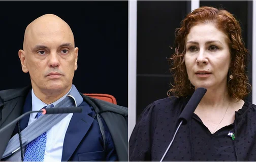 Alexandre de Moraes e Carla Zambelli