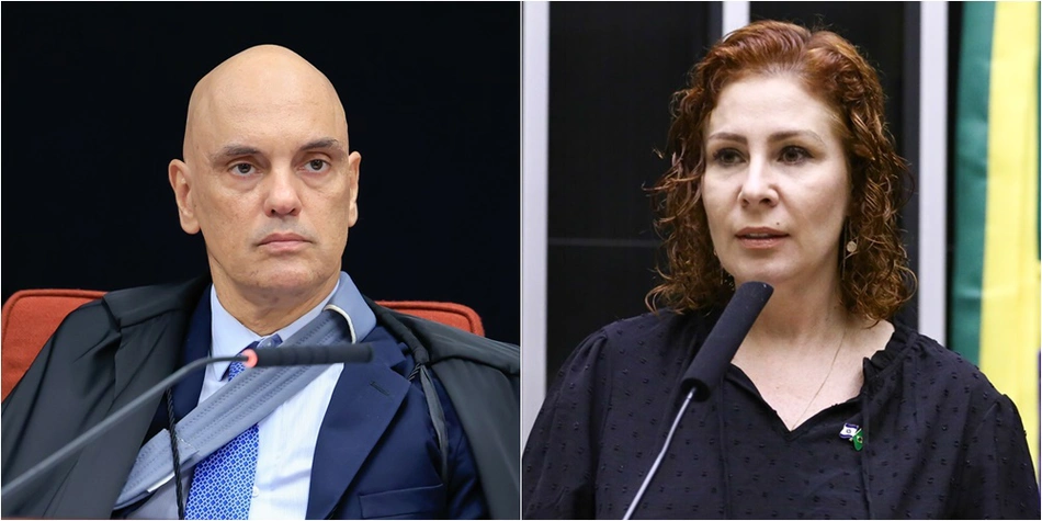 Alexandre de Moraes e Carla Zambelli