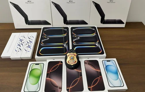 Aparelhos eletrônicos, incluindo iPhones, apreendidos no aeroporto