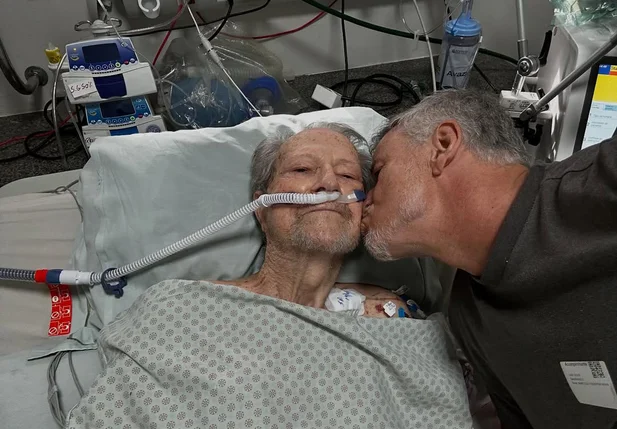 Ator Marcello Novaes com o pai Jorge Novaes