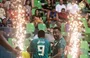 Biskui e Jé comemorando a calssificação do Atlético Piauiense