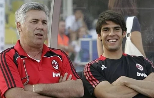Carlo Ancelotti e Kaká atuaram juntos no Milan