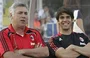 Carlo Ancelotti e Kaká atuaram juntos no Milan