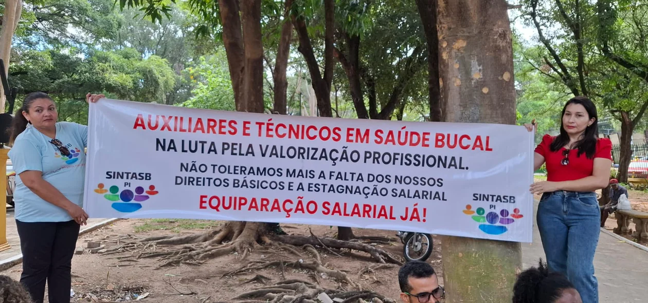Cartaz com reivindicação