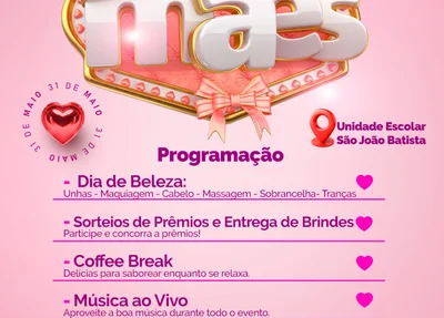 Celebração especial de dia das mães