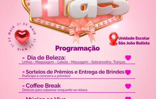 Celebração especial de dia das mães
