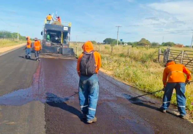 DER avança com obras na rodovia PI-243