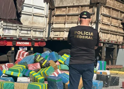 Droga apreendida pela Polícia Federal em Santa Catarina