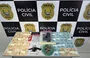 Drogas, dinheiro em espécie e arma apreendida no endereço do casal preso