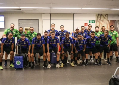 Elenco do Atlético Piauiense na estreia do Brasileiro de Futsal