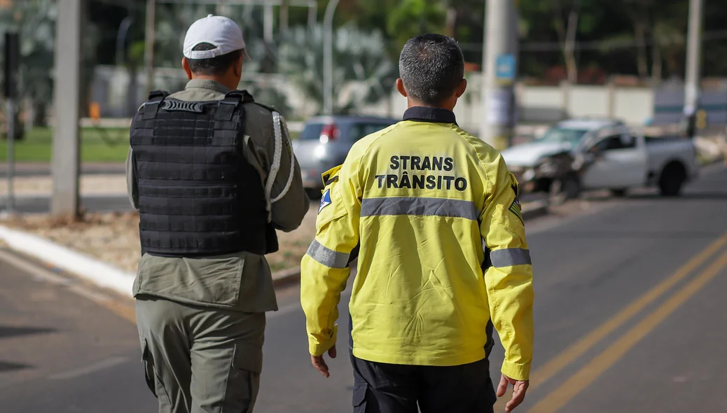 Equipes do Batalhão do BPTran e da Strans estiveram no local