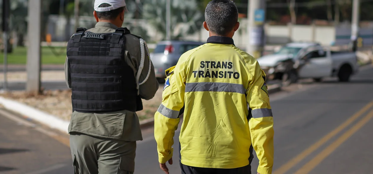 Equipes do Batalhão do BPTran e da Strans estiveram no local