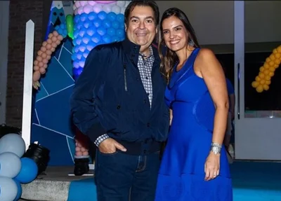 Faustão e a sua esposa, Luciana Cardoso