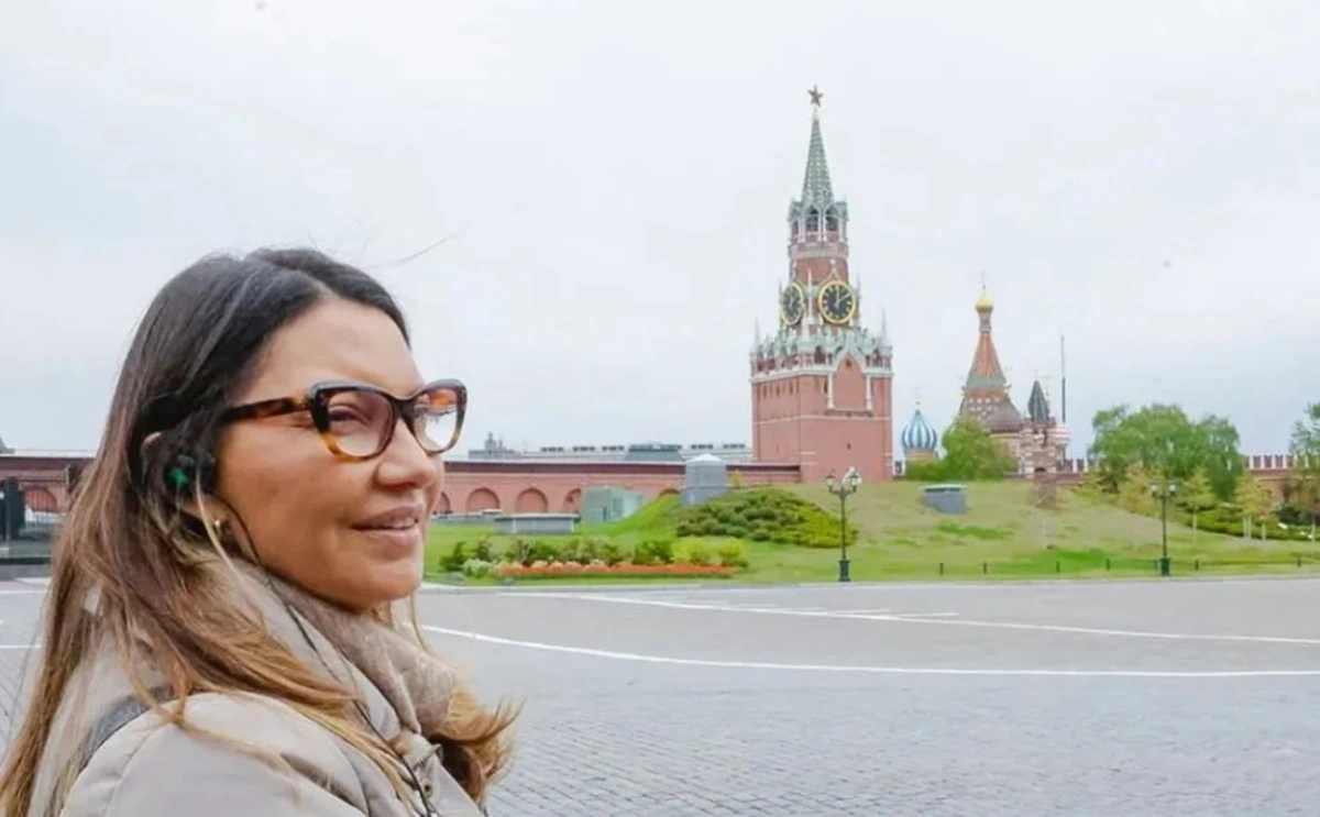 Janja em visita ao Kremlin na Rússia