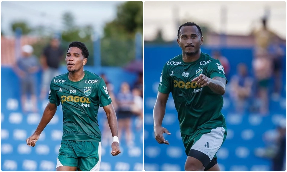 Macário e Júnior Mandacaru, autores dos gols do Altos contra o Parnahyba na Série D 2025