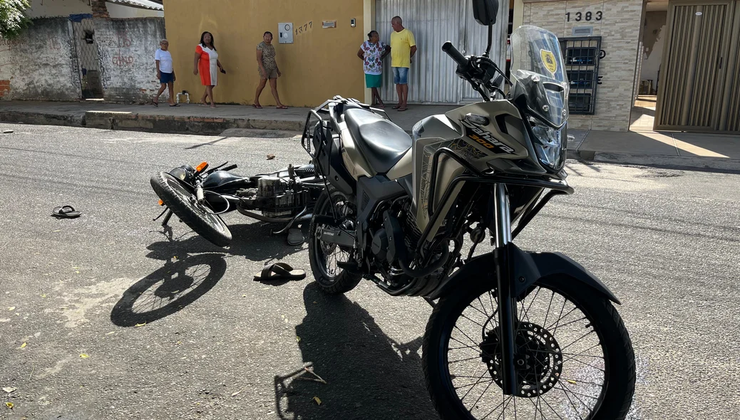 Motocicleta utilizada pelos criminosos