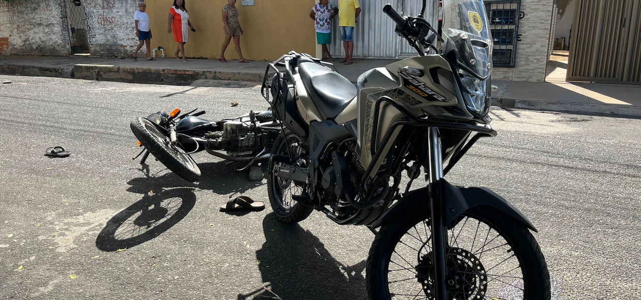 Motocicleta utilizada pelos criminosos