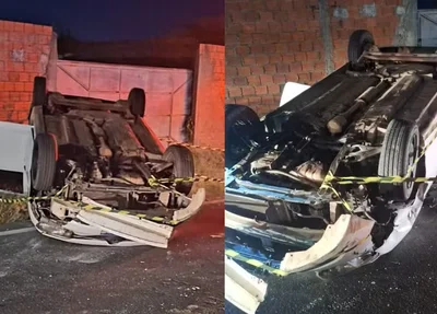 Motorista de aplicativo capotou carro na zona sul de Teresina