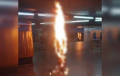 O homem foi socorrido por funcionários e passageiros presentes no local