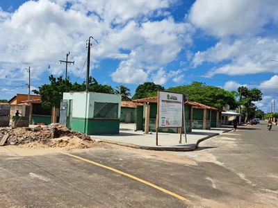 Obras na Praça dos Cocais em São João do Arraial