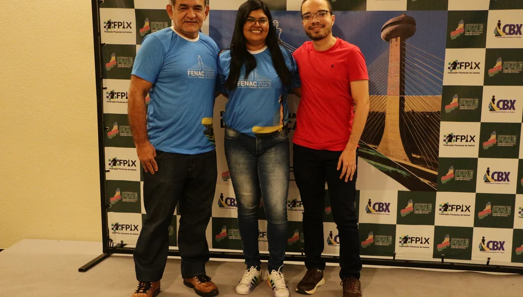 Organizadores do evento de Xadrez