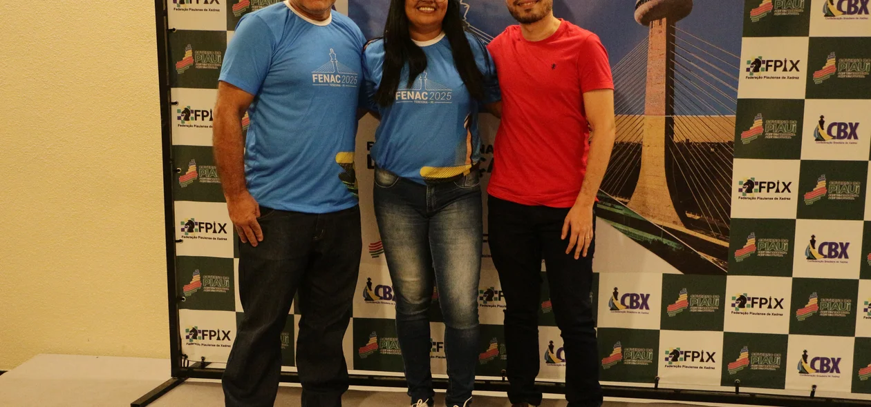 Organizadores do evento de Xadrez