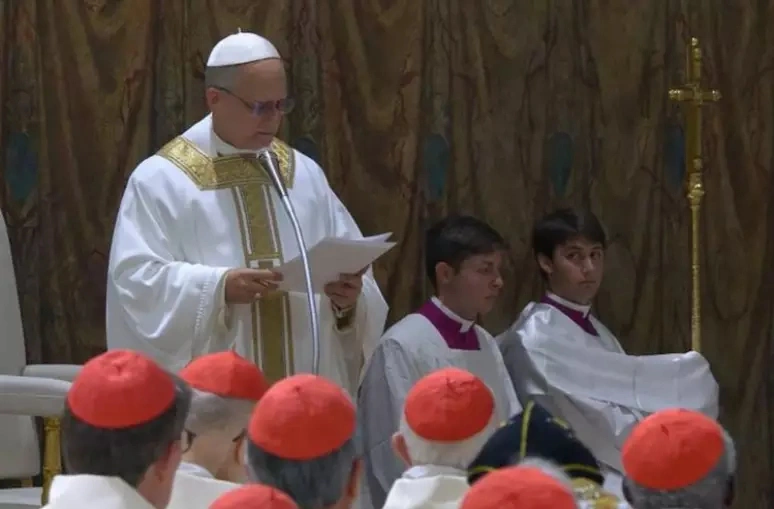 Papa Leão XIV em primeira missa
