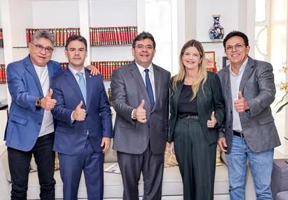 Participaram da reunião o deputado Severo Eulálio (MDB), João Mádison (MDB) e o presidente da Agespisa, Zé Santana
