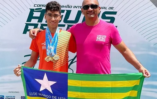 Piauiense conquista dois ouros e assume liderança nacional na Copa Brasil de Águas Abertas