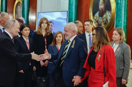 Presidente da República, Luiz Inácio Lula da Silva, durante jantar oferecido pelo Presidente da Federação da Rússia, Vladimir Putin, no Palácio do Kremlin