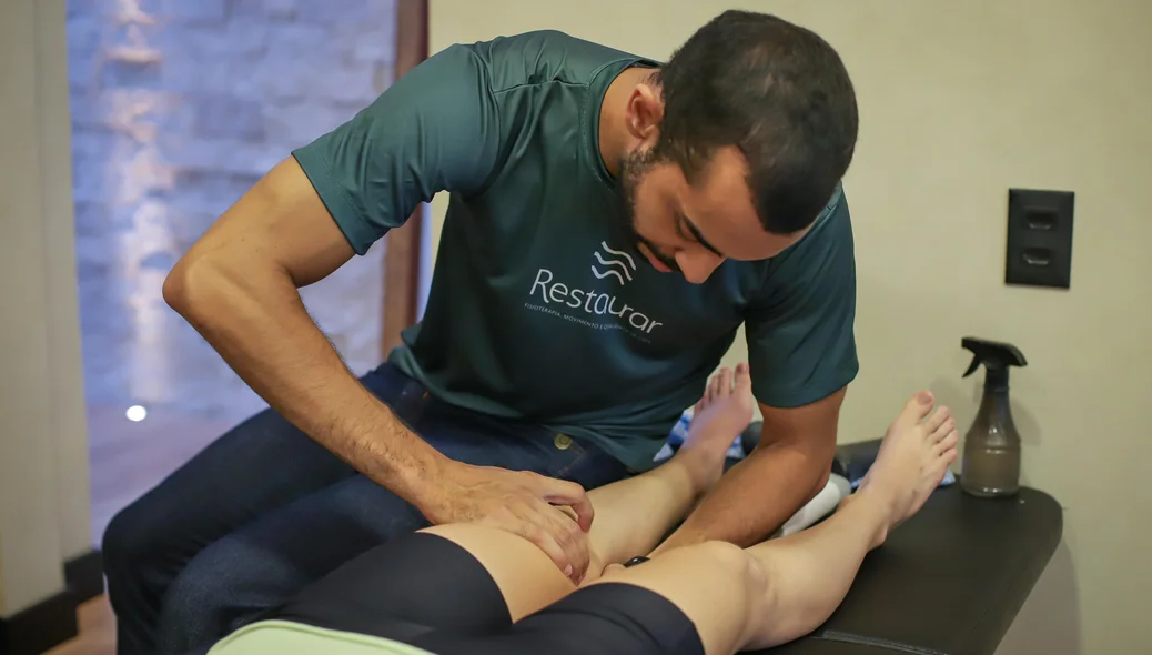 Recovery em atleta na Clínica de Fisioterapia Restaurar