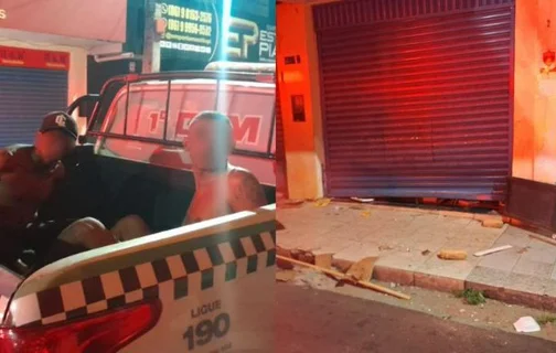 R.P.B. e M.A. da S., foram presos em flagrante pela Polícia Militar
