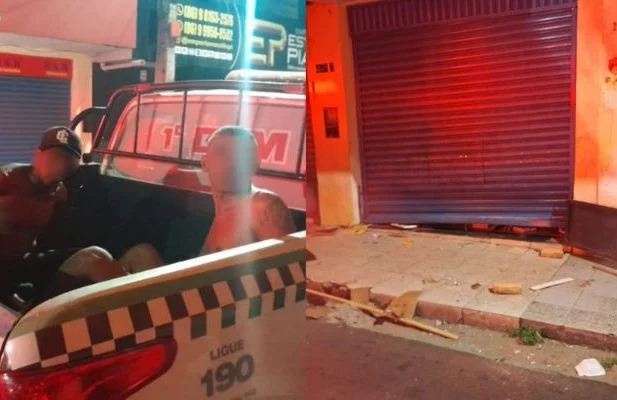 R.P.B. e M.A. da S., foram presos em flagrante pela Polícia Militar